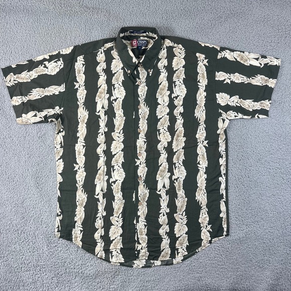 Chaps Ralph Lauren Other - Chaps Ralph Lauren Button Down Shirt Men's L Green Cream Leaf Safari NWT